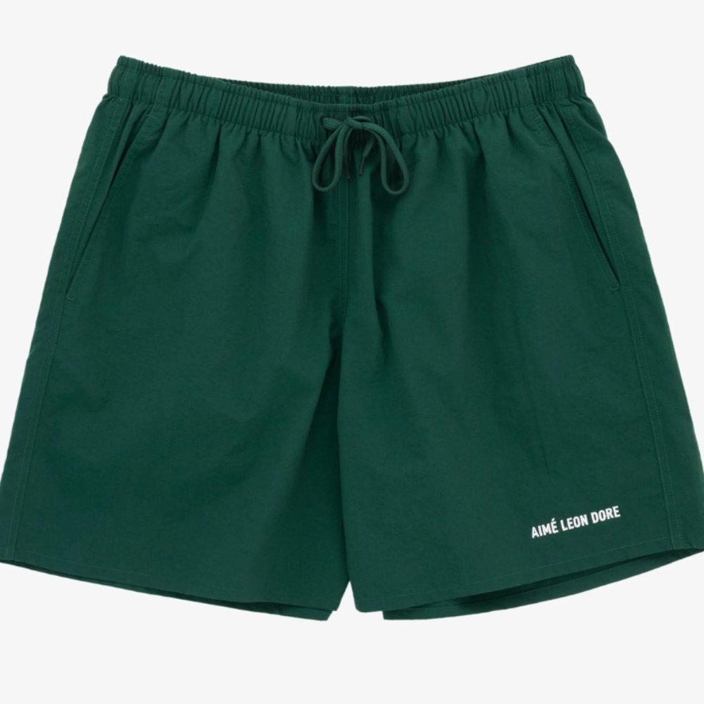 Aime Leon Dore Green Logo Swim Trunks